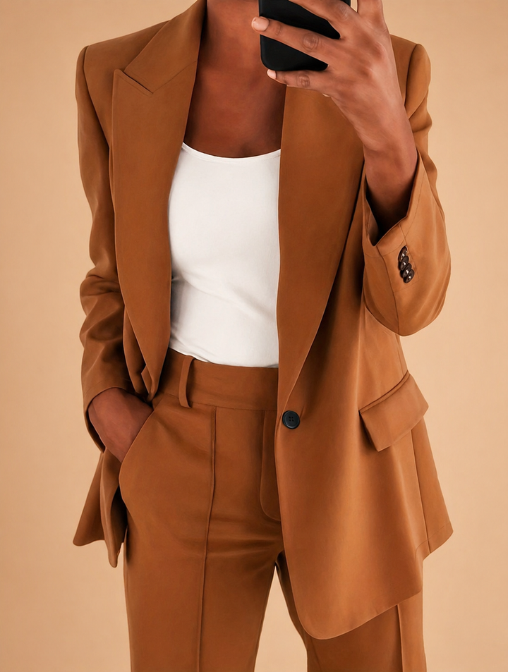 Ensemble deux pièces pour femme, idéal pour les occasions élégantes – polyvalent, confortable et stylé. 0