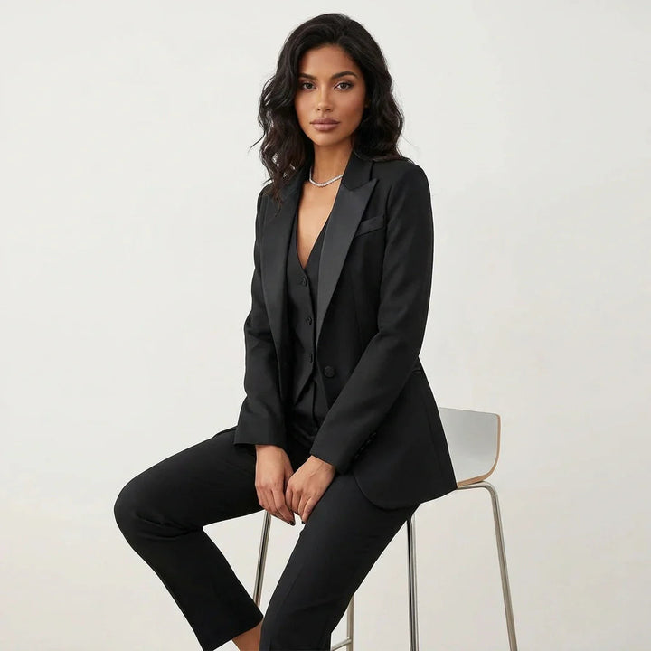 Ensemble femme | Blazer avec gilet et pantalon 0