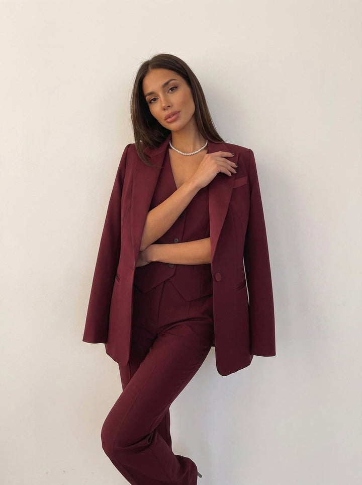 Ensemble femme | Blazer avec gilet et pantalon 2