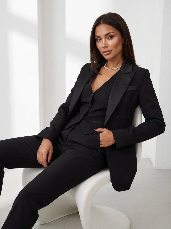 Ensemble femme | Blazer avec gilet et pantalon 6