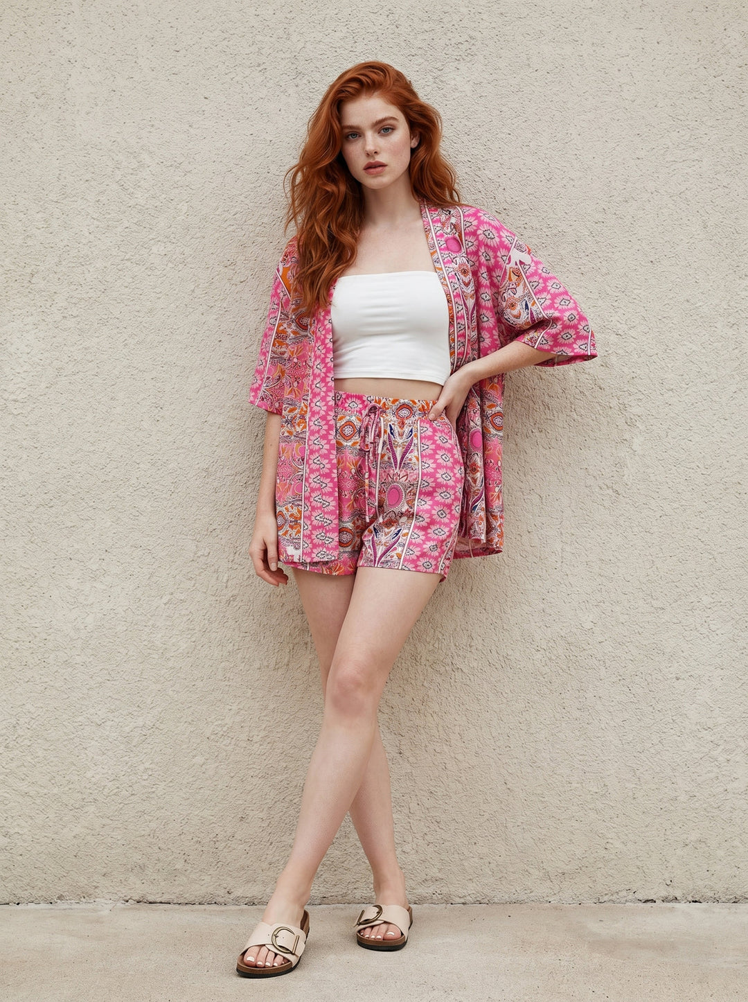 Ensemble femme composé d'une chemise et d'un short 1