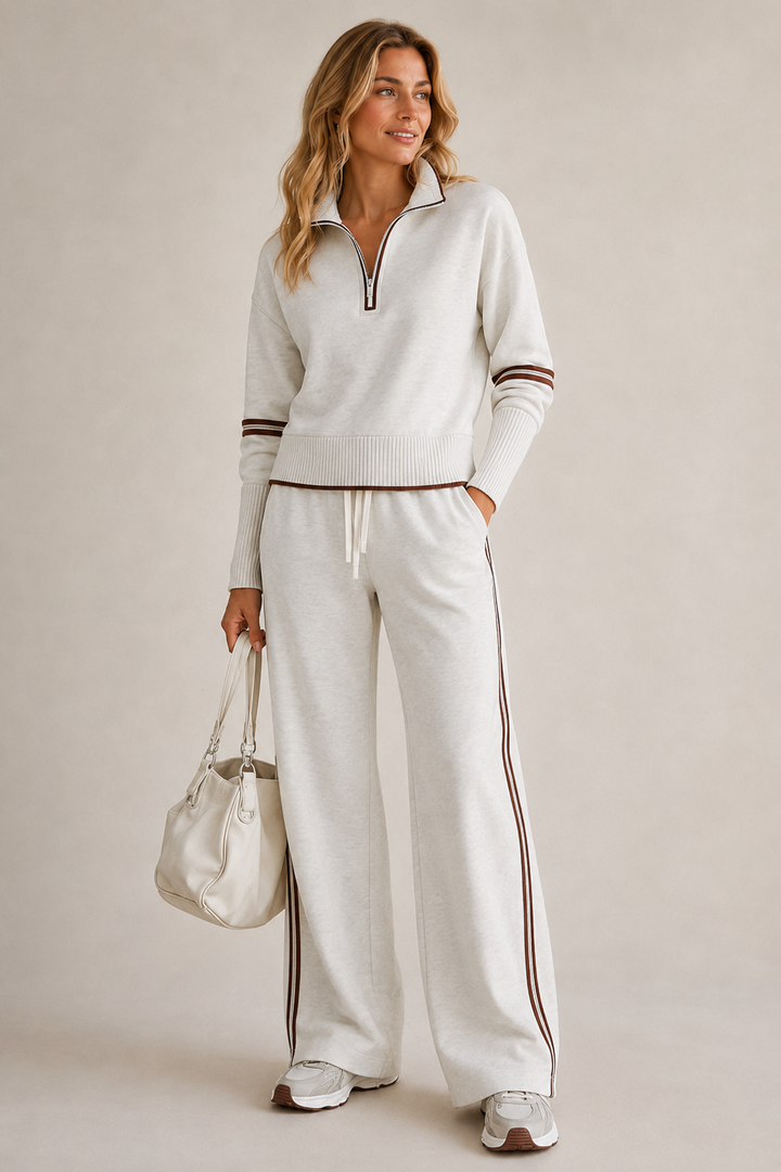 Ensemble femme sweat zippe et pantalon - Confortable et moderne 0