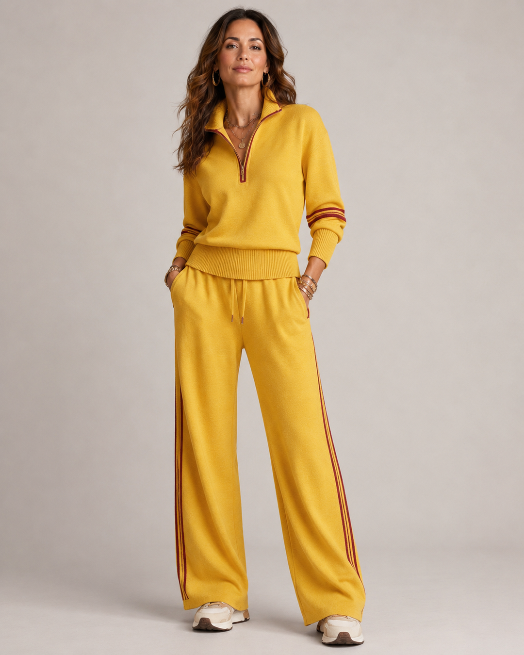Ensemble femme sweat zippe et pantalon - Confortable et moderne 2