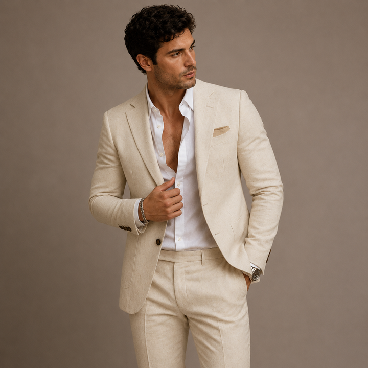 Ensemble homme coupe slim – Costume deux pièces pour homme d'affaires ou invité de mariage 2