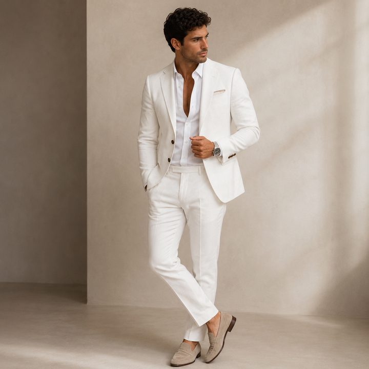 Ensemble homme coupe slim – Costume deux pièces pour homme d'affaires ou invité de mariage 3