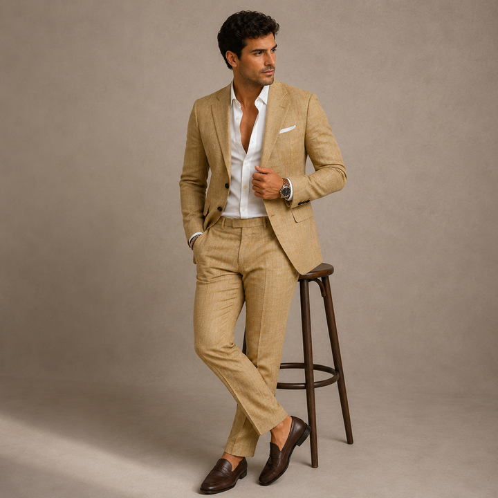 Ensemble homme coupe slim – Costume deux pièces pour homme d'affaires ou invité de mariage 4
