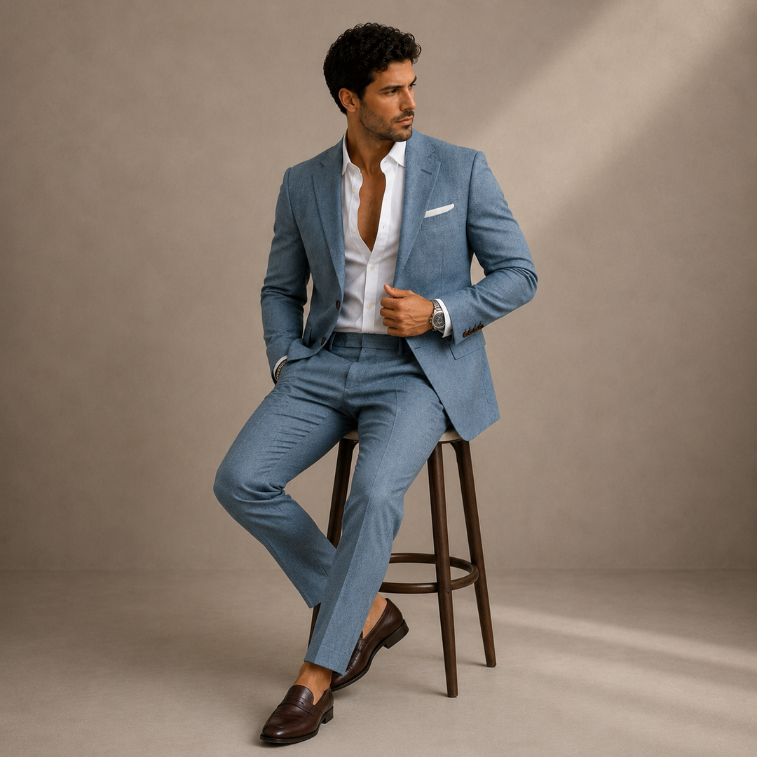 Ensemble homme coupe slim – Costume deux pièces pour homme d'affaires ou invité de mariage 5