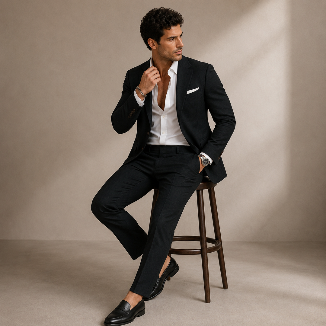 Ensemble homme coupe slim – Costume deux pièces pour homme d'affaires ou invité de mariage 6