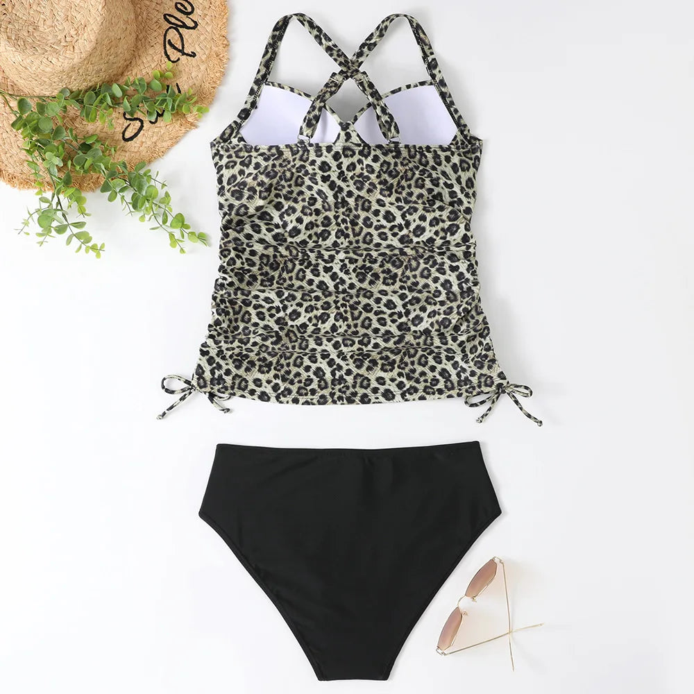 Ensemble tankini femme | Haut froncé 4