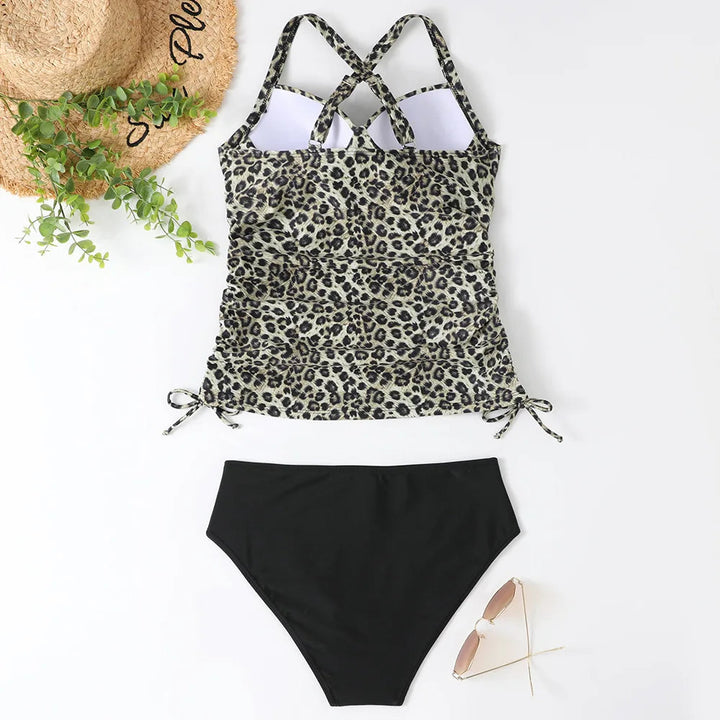 Ensemble tankini femme | Haut froncé 4