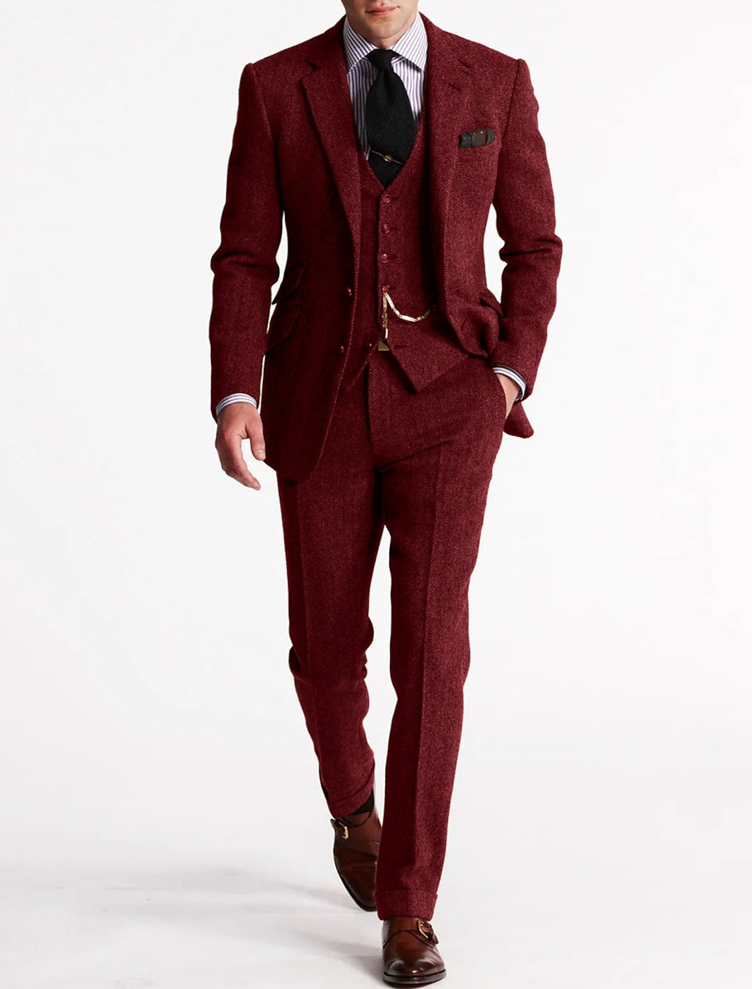 Ensemble trois pièces pour homme | Haut, gilet et pantalon 2