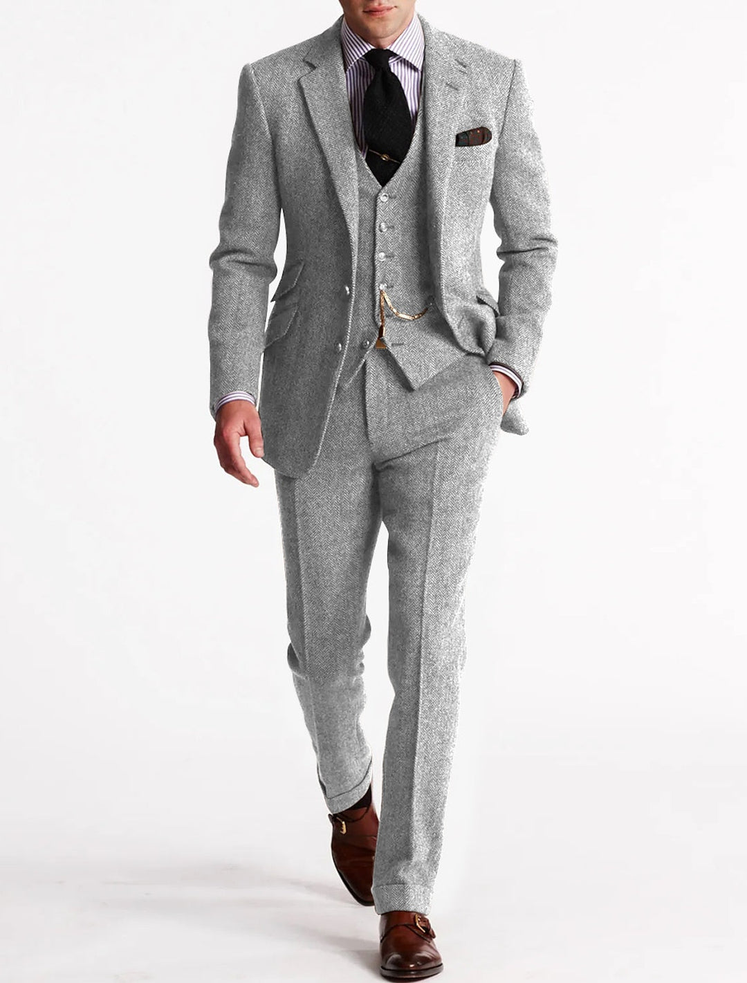 Ensemble trois pièces pour homme | Haut, gilet et pantalon 4
