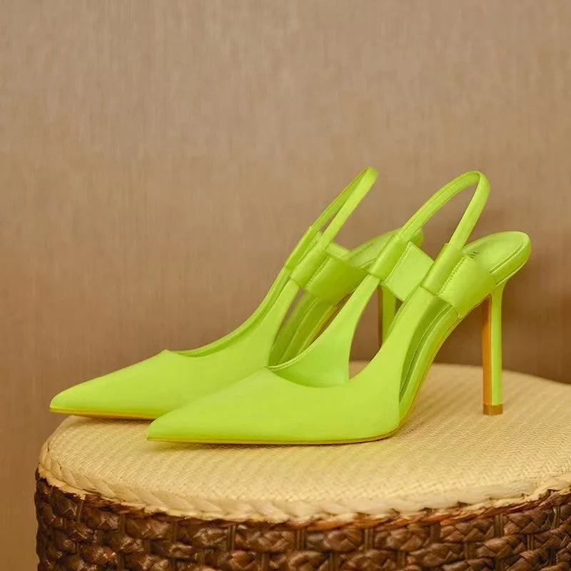 Escarpins femme à bride arrière bout pointu slingback élégants