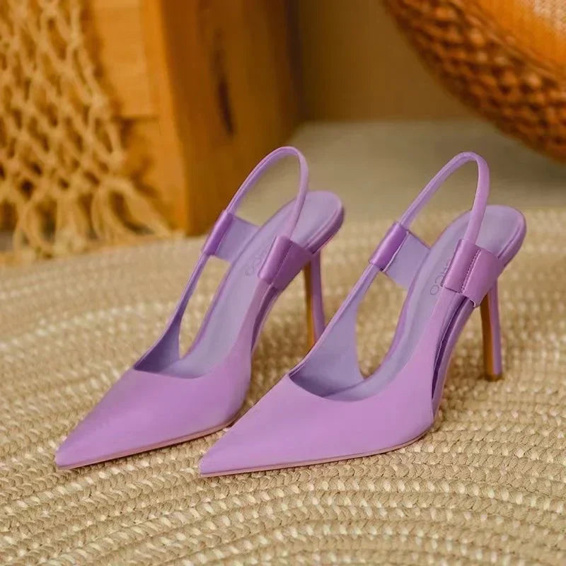 Escarpins femme à bride arrière bout pointu slingback élégants
