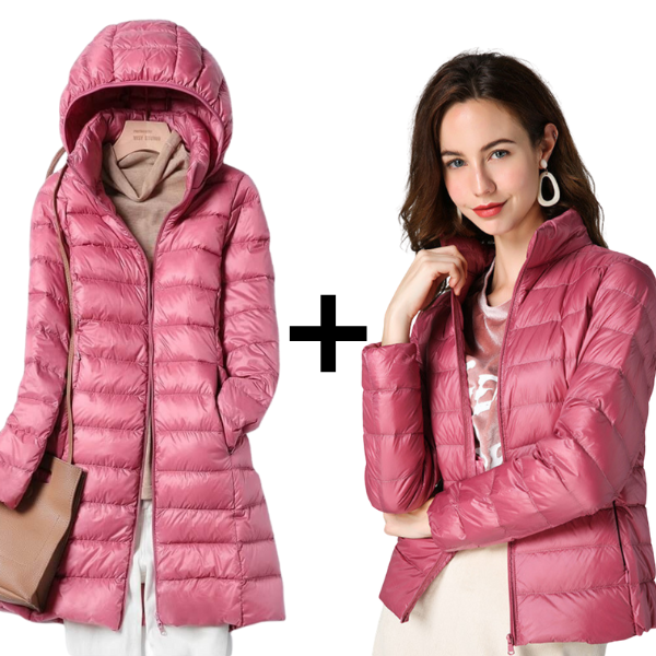 Sky+Aurora - Veste Ultralégère & Veste Longue en Duvet de Canard Blanc