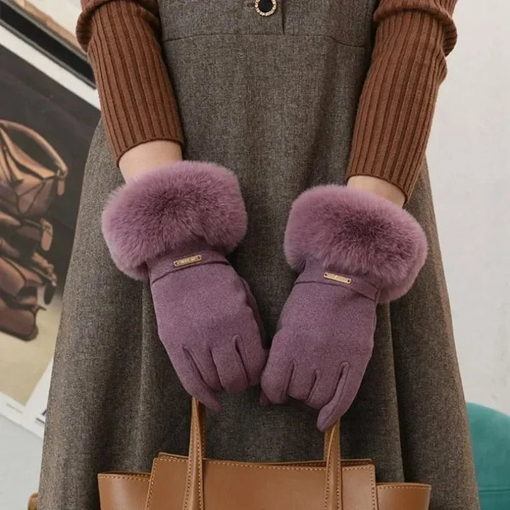 Gala Gants d'Hiver Femme | Daim et Poignets en Fausse Fourrure 2