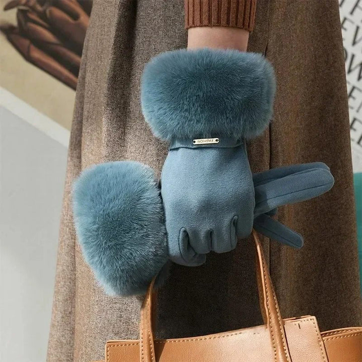 Gala Gants d'Hiver Femme | Daim et Poignets en Fausse Fourrure 3
