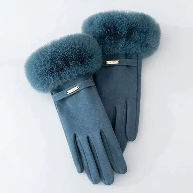 Gala Gants d'Hiver Femme | Daim et Poignets en Fausse Fourrure 4