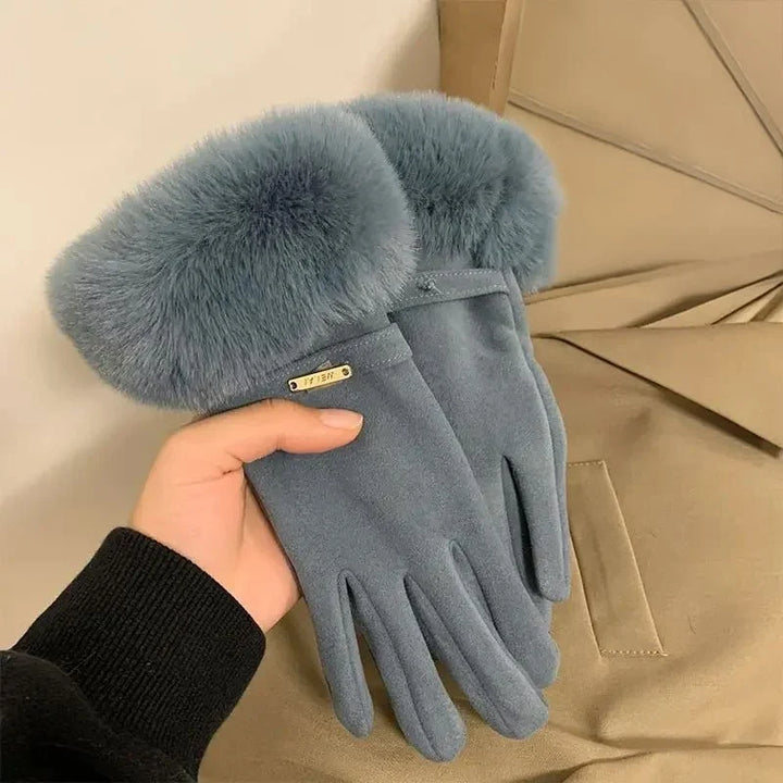 Gala Gants d'Hiver Femme | Daim et Poignets en Fausse Fourrure 5