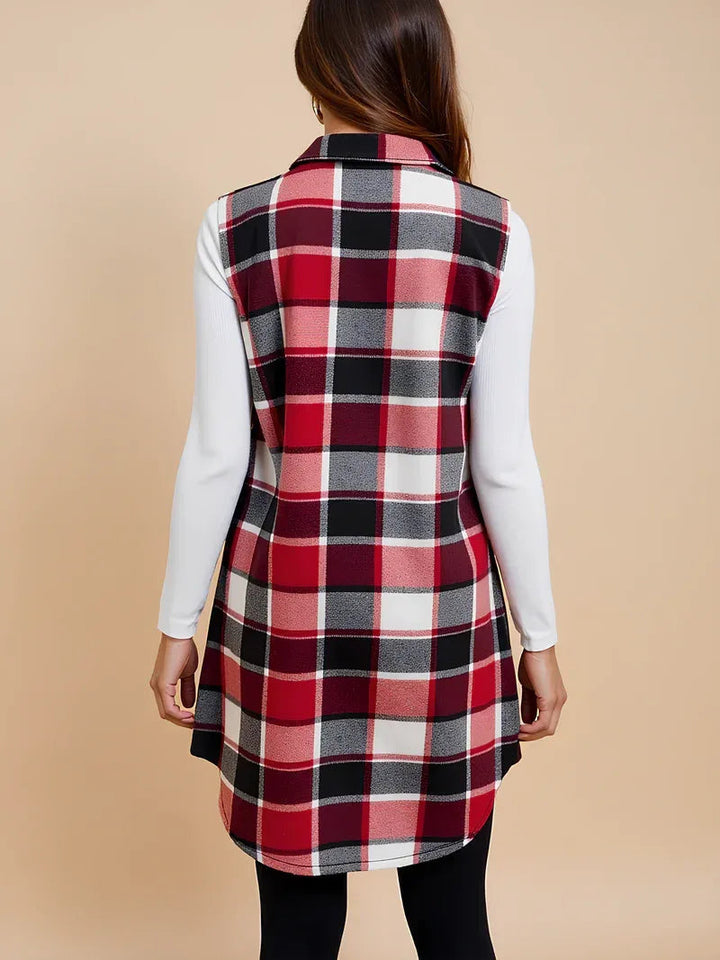 Gilet de maternité à carreaux – Chemise boutonnée pour tous les jours 2