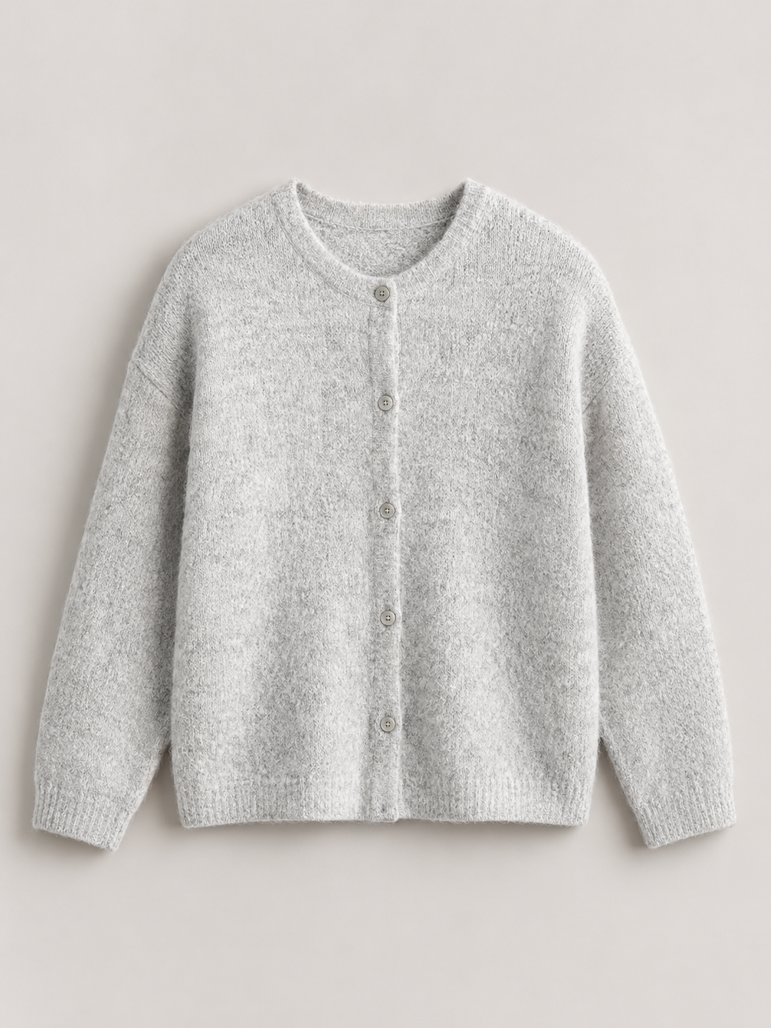 Gilet en maille duveteuse à boutons automne femme 4
