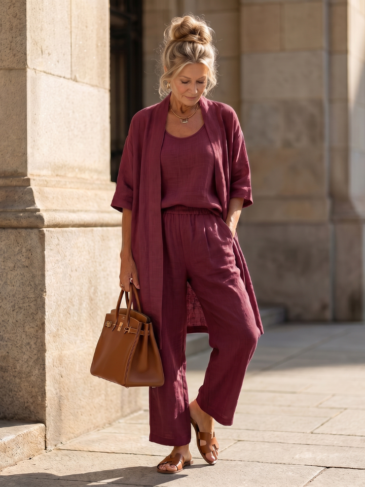 Gilet pour femme | Ensemble 3 pièces coupe décontractée 7