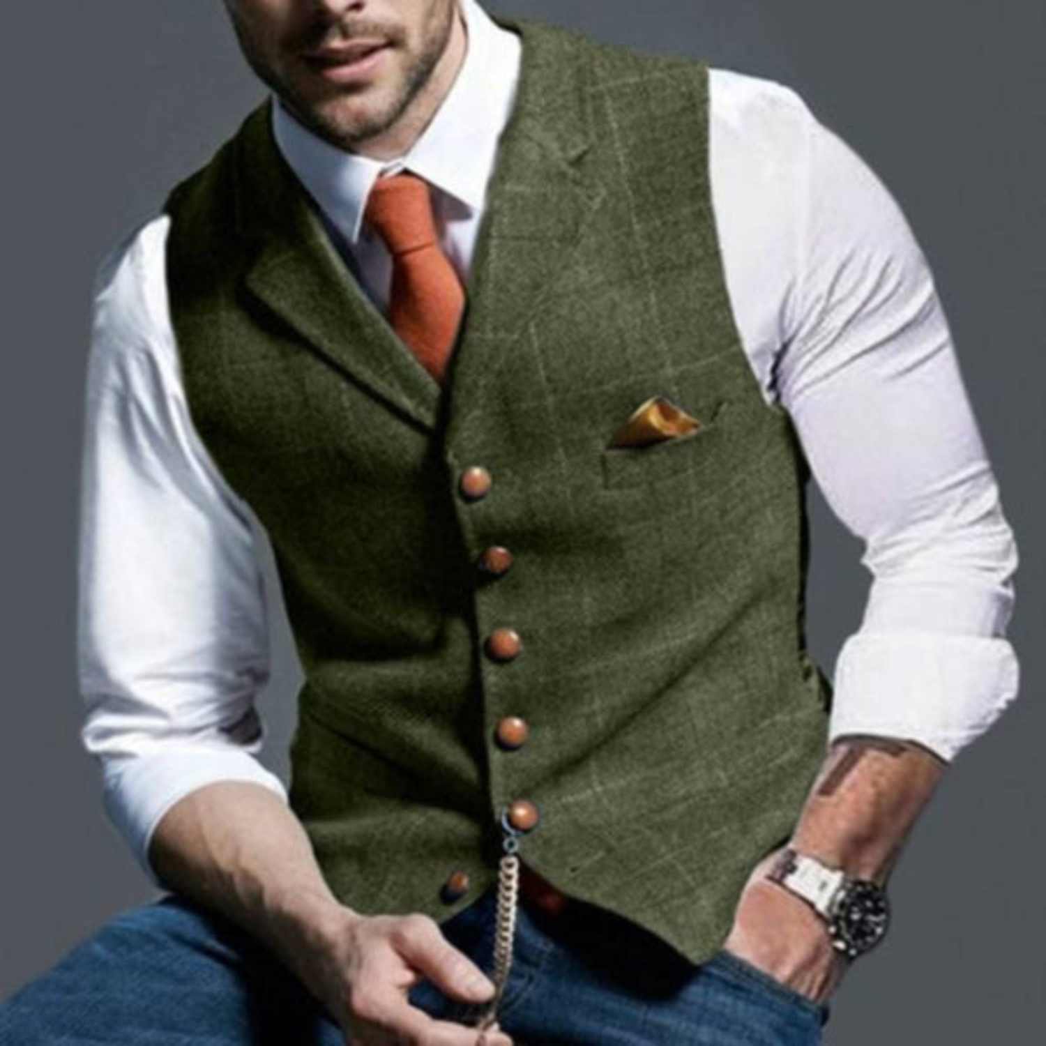 Gilet homme classique à fermeture boutonnée