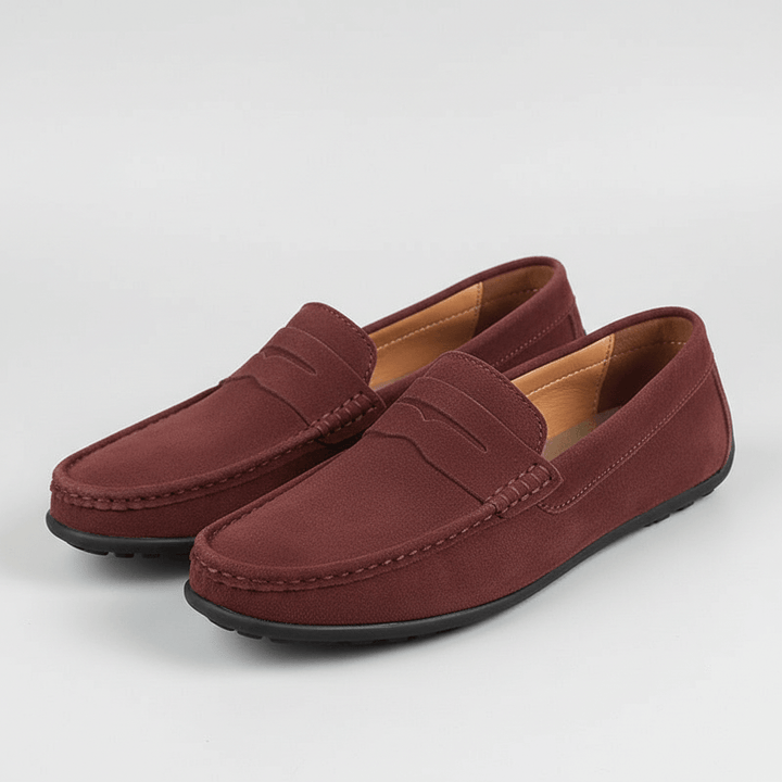 Hubert | Mocassins en daim pour homme avec semelle souple 0