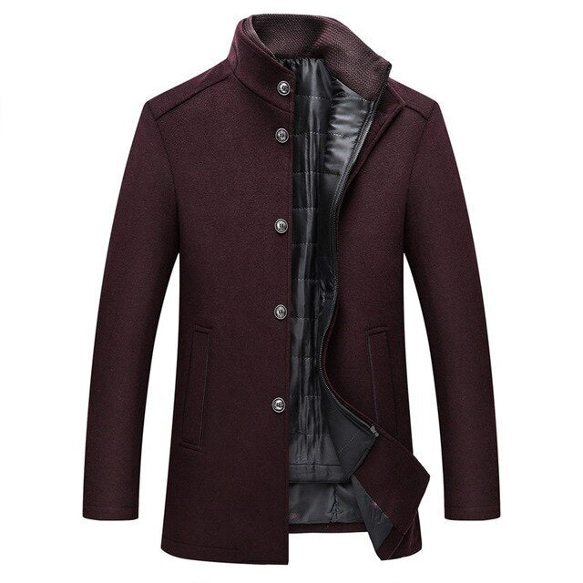 Hugo | Manteau homme en laine épaisse à simple boutonnage 1