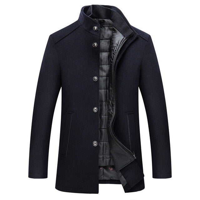 Hugo | Manteau homme en laine épaisse à simple boutonnage 3