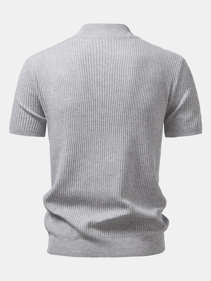Pull Col Roulé Ridé - T-shirt Tricoté
