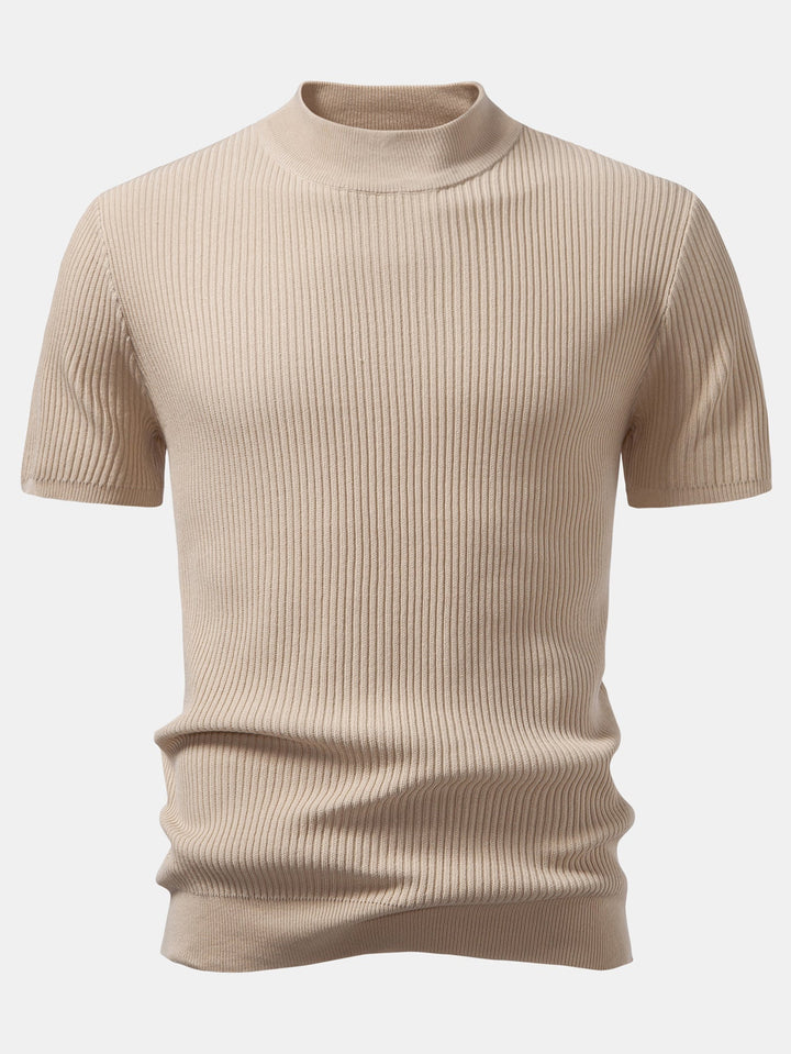 Pull Col Roulé Ridé - T-shirt Tricoté
