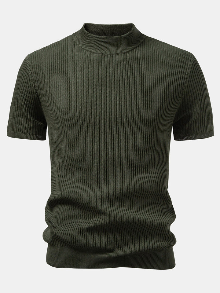 Pull Col Roulé Ridé - T-shirt Tricoté