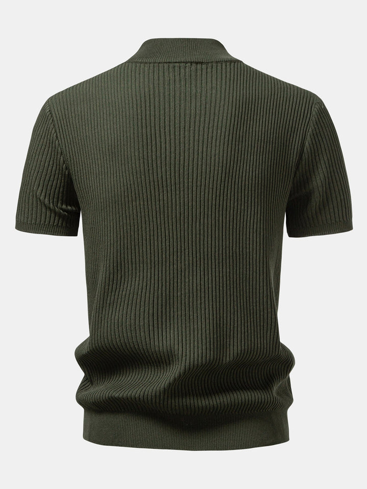 Pull Col Roulé Ridé - T-shirt Tricoté