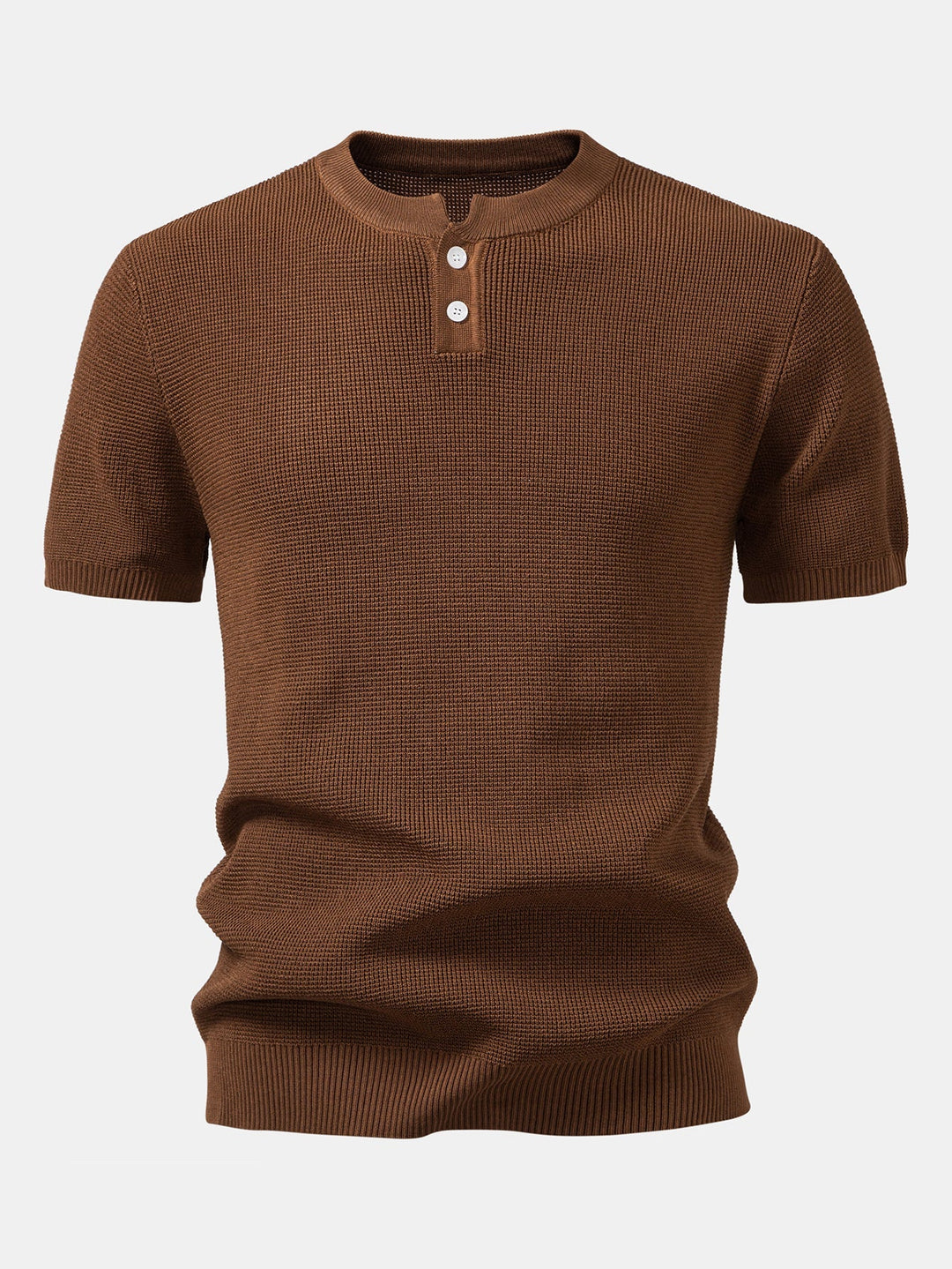 Chemise Henley en Tricot Waffle