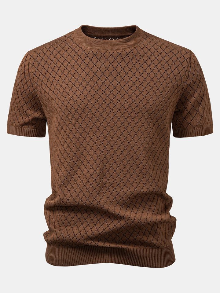 T-shirt au crochet avec motif en diamant