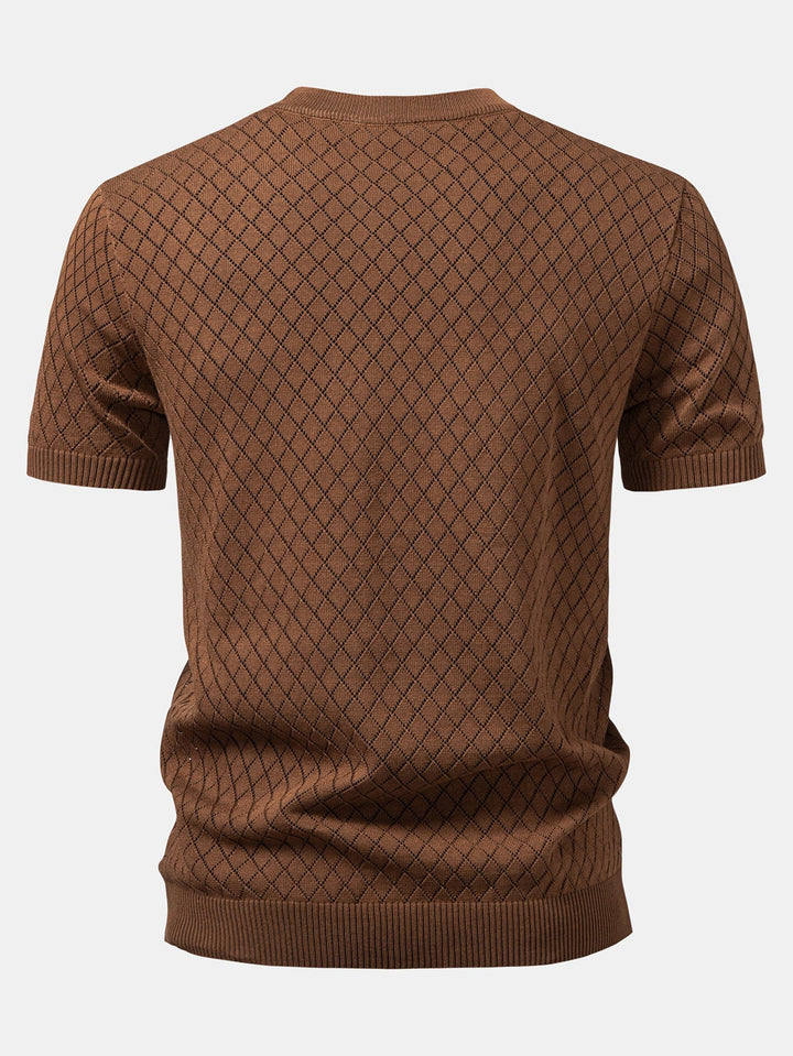 T-shirt au crochet avec motif en diamant
