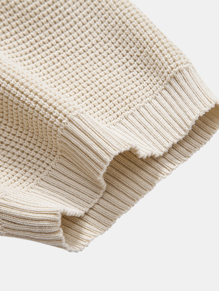 Chemise Henley en Tricot Waffle
