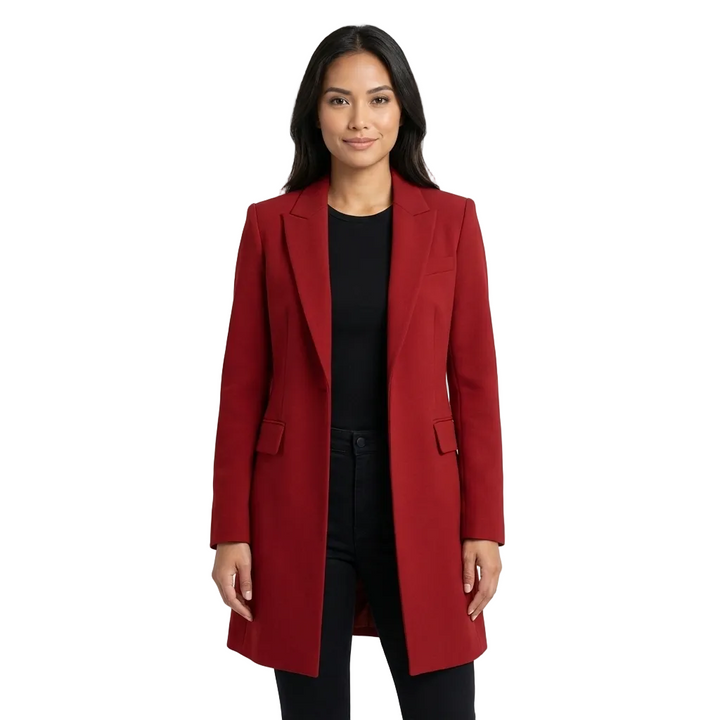 Blazer femme laine mélangée coupe structurée élégant bureau mariage