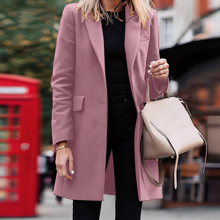 Blazer femme laine mélangée coupe structurée élégant bureau mariage