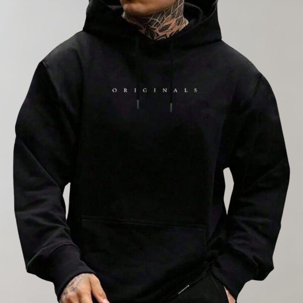 Isak – Sweat à capuche homme d’hiver à inscription minimaliste 0
