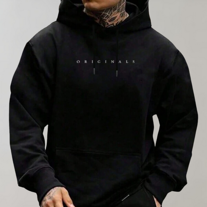Isak – Sweat à capuche homme d’hiver à inscription minimaliste 0
