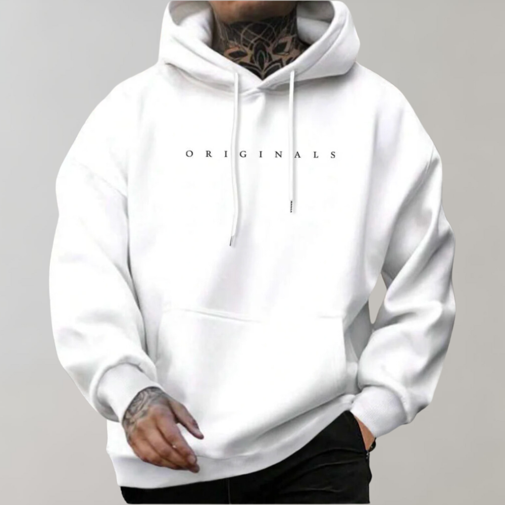 Isak – Sweat à capuche homme d’hiver à inscription minimaliste 1