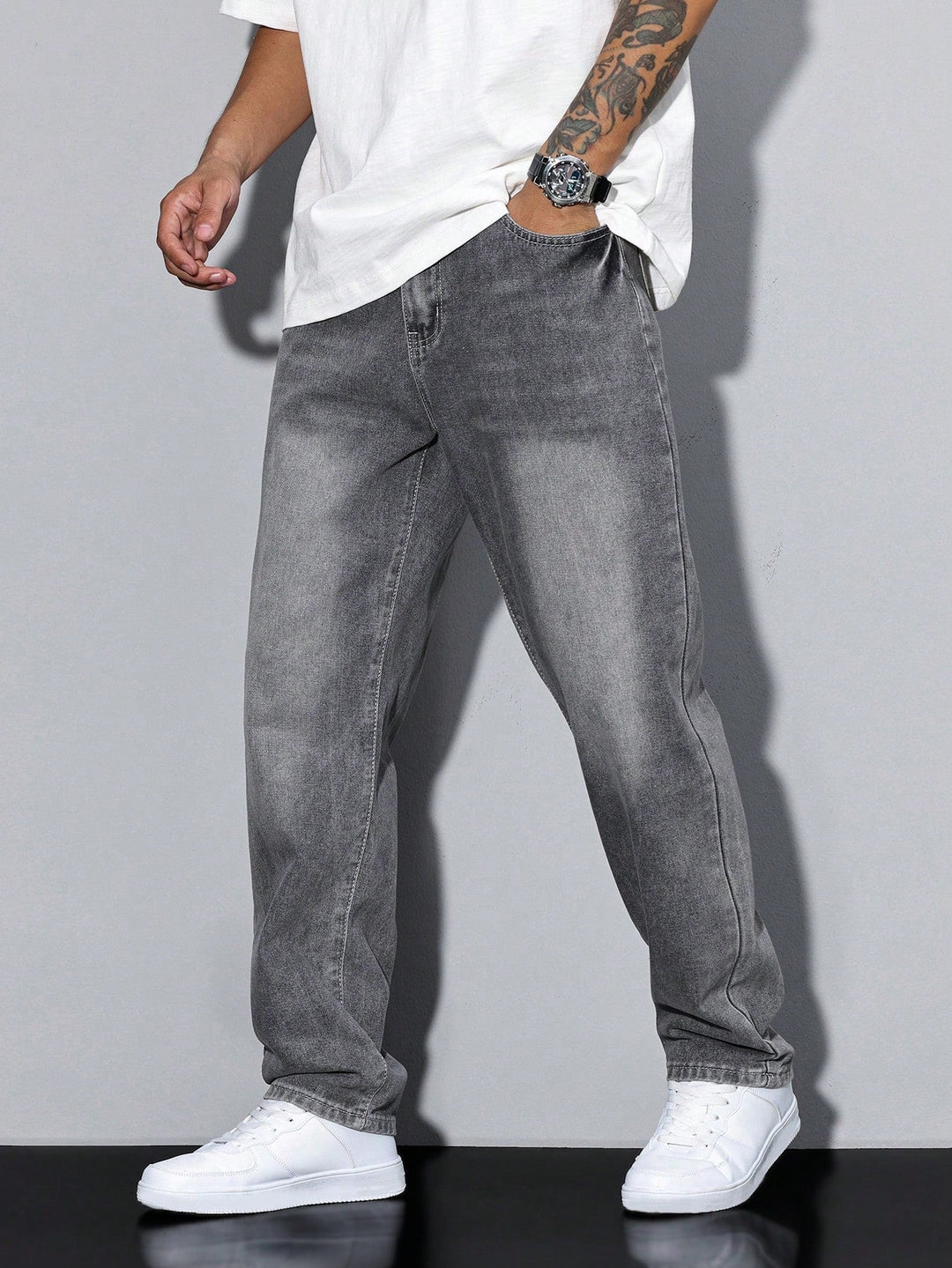 Jeans pour hommes | Coupe droite, taille mi-haute