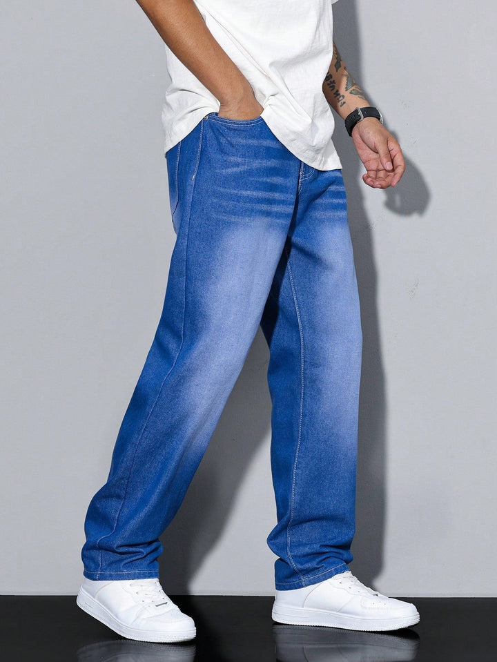 Jeans pour hommes | Coupe droite, taille mi-haute