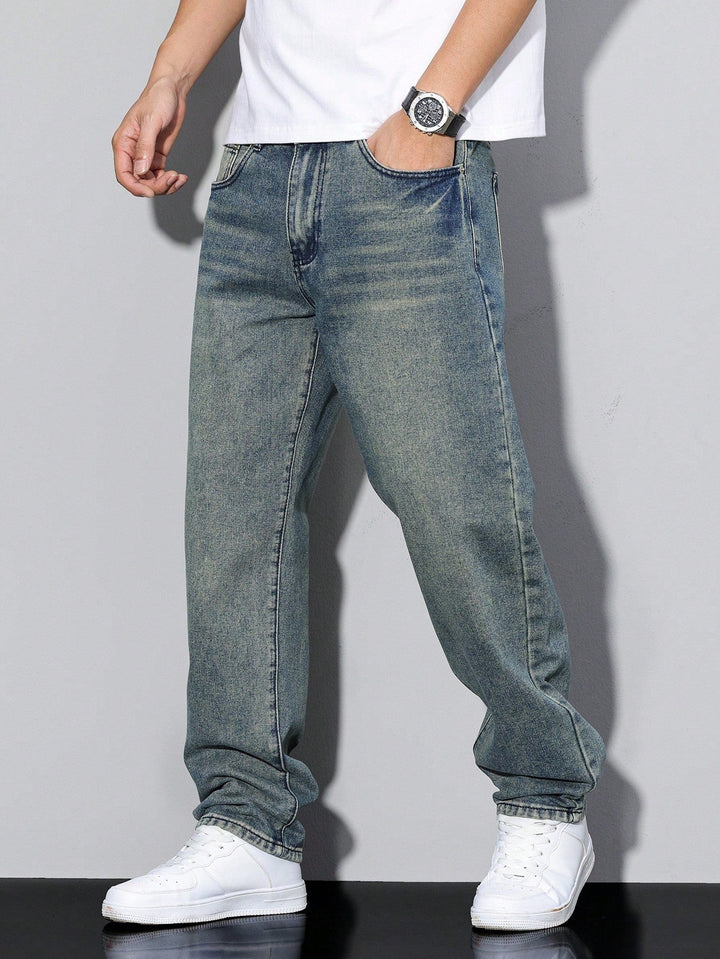 Jeans pour hommes | Coupe droite, taille mi-haute