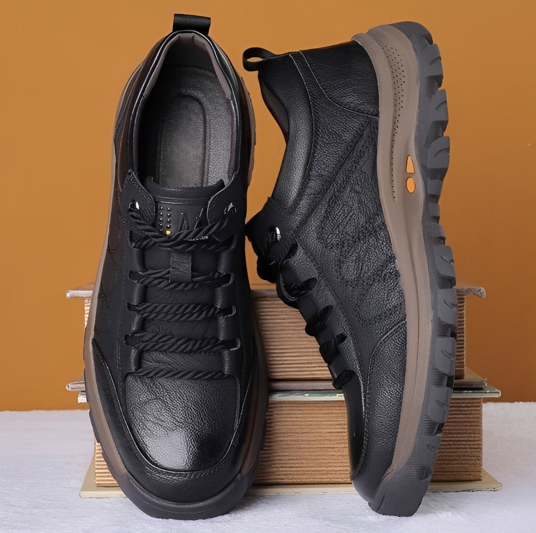 Chaussures basses pour homme à lacets avec semelle épaisse