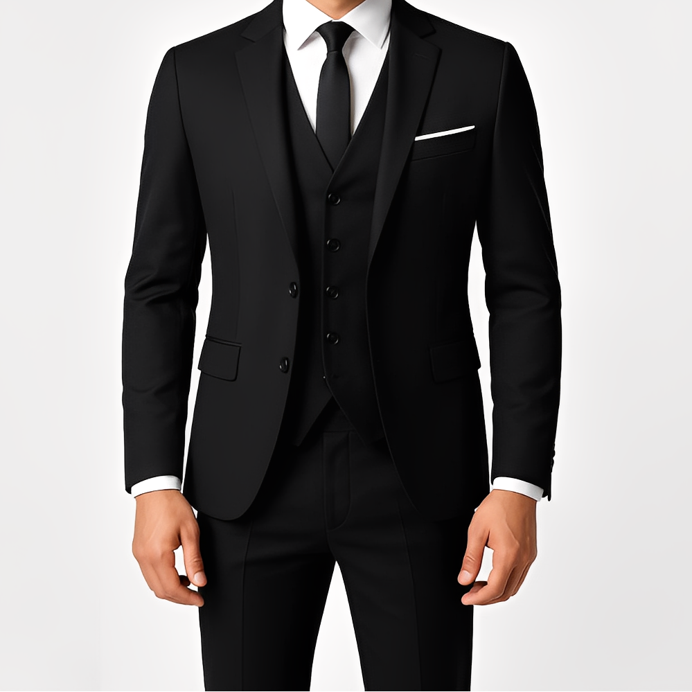 Costume homme trois pièces gris coupe ajustée cérémonie élégant