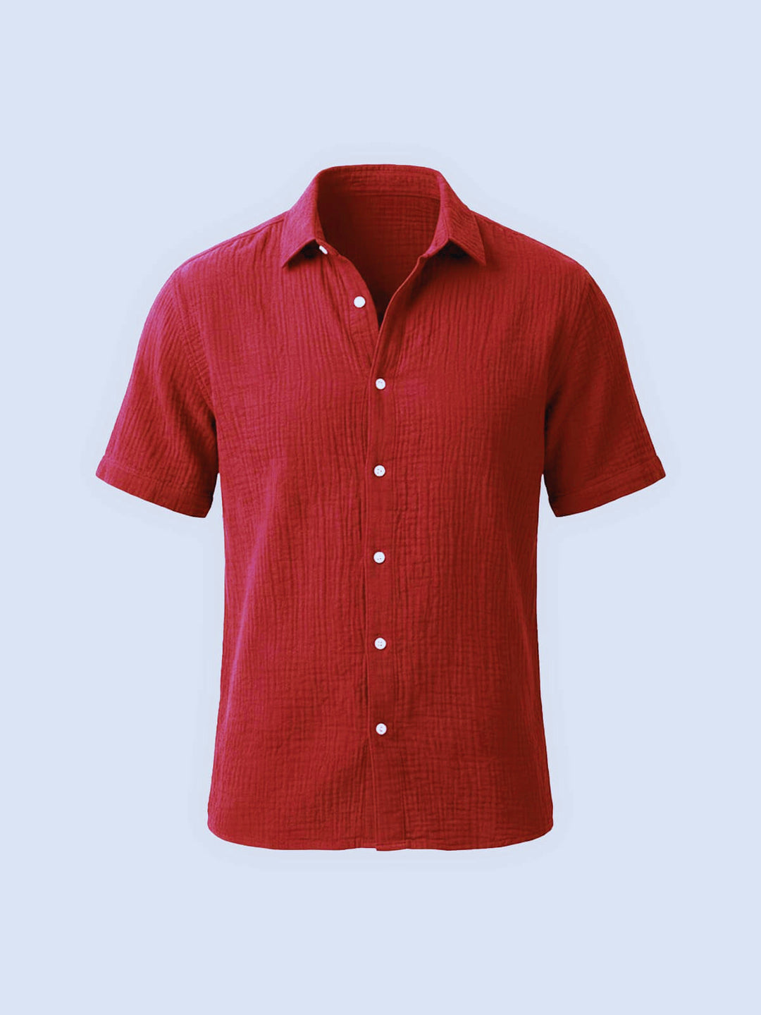 Julien - Chemise en Lin Homme Casual Manches Courtes avec Col Classique 1