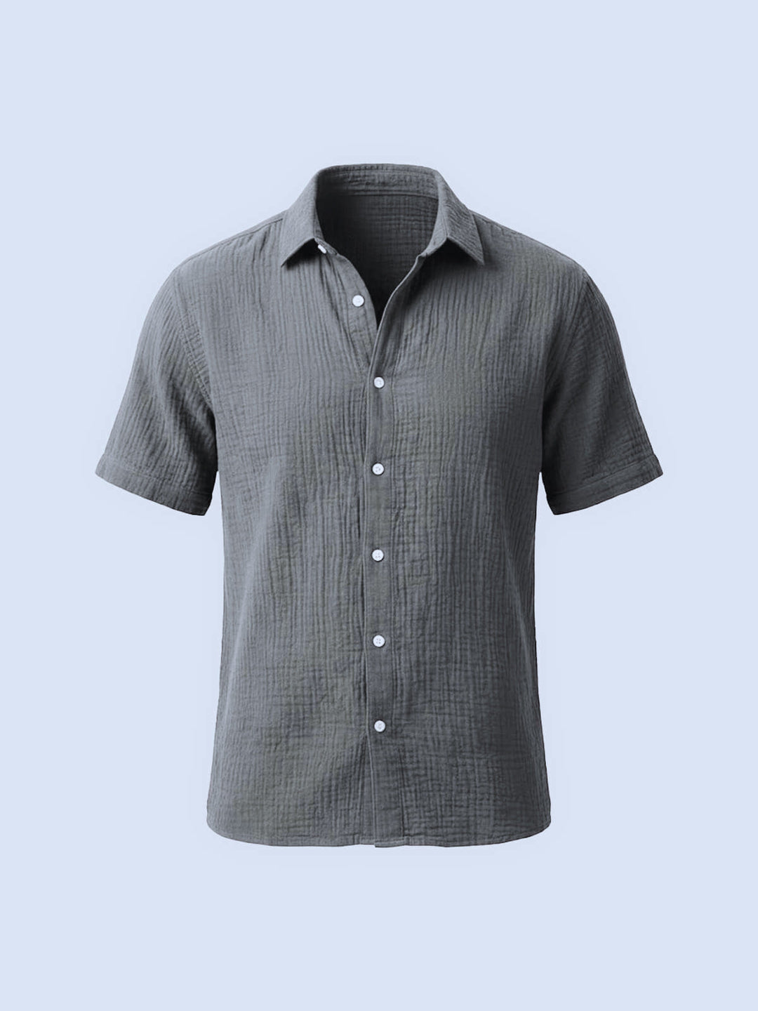Julien - Chemise en Lin Homme Casual Manches Courtes avec Col Classique 3